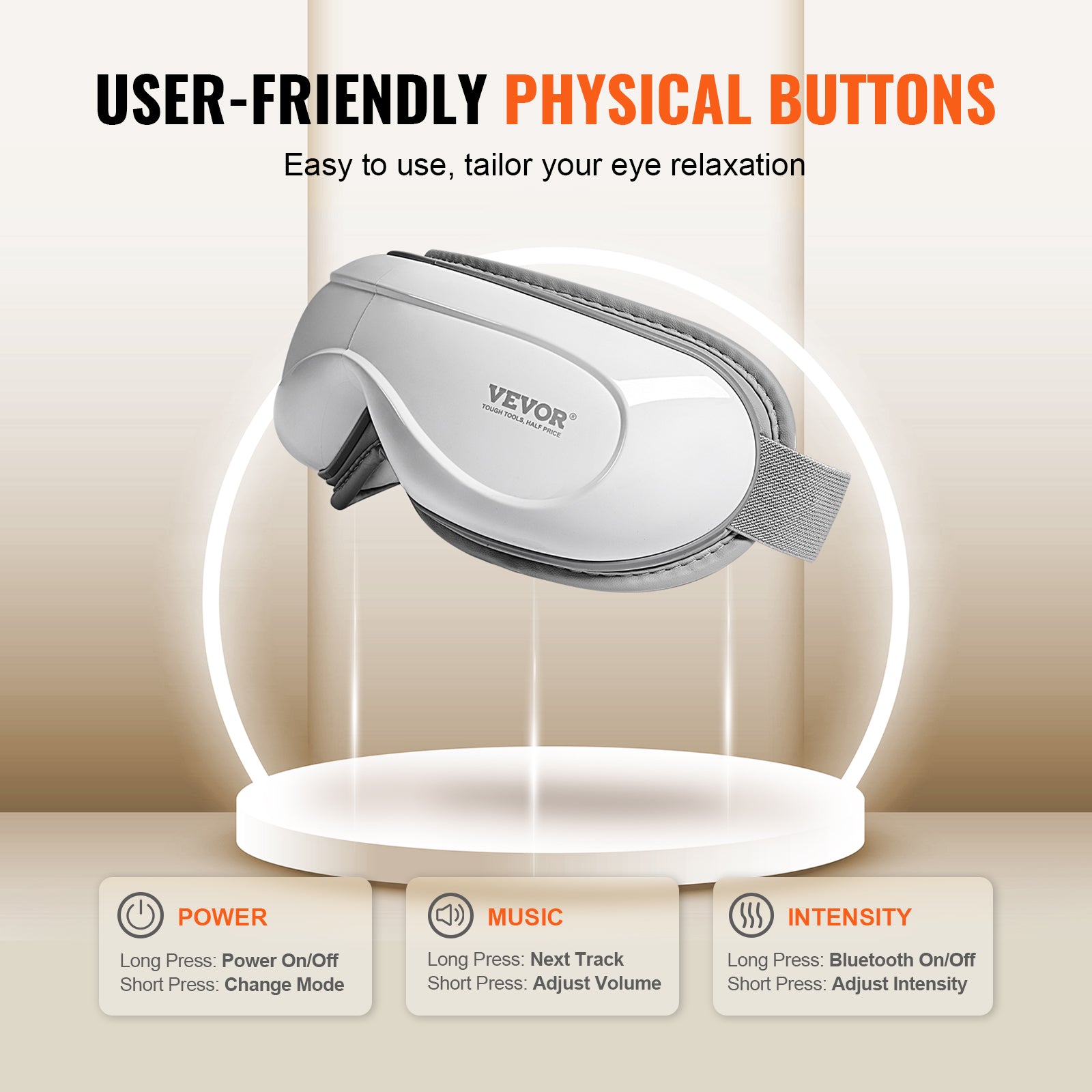 Heated Eye Massager for Relaxation, Dark Circles & Stress