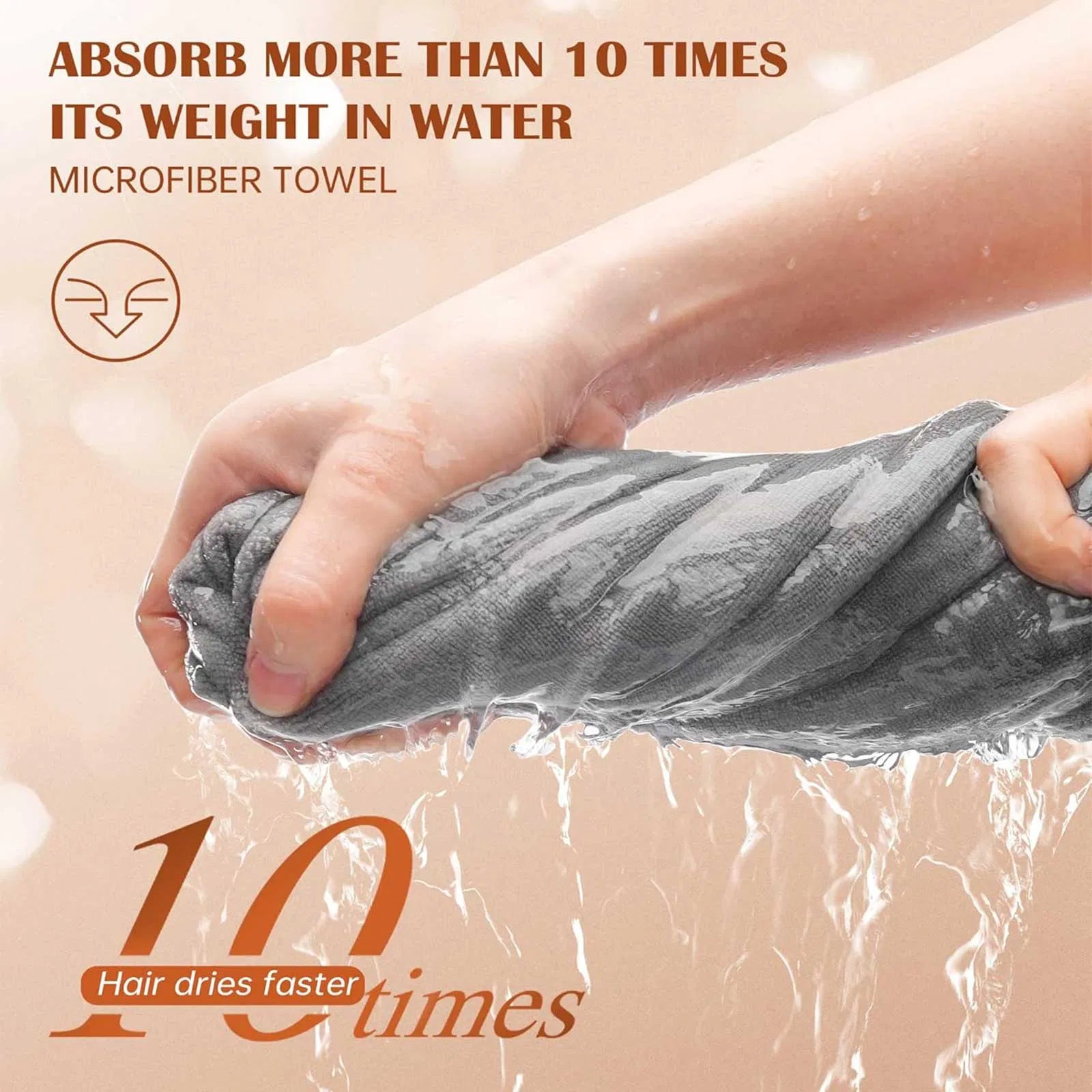 3 Pack Microfiber Hair Towels for Curly, Thick & Long Hair