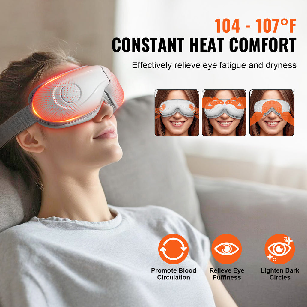 Heated Eye Massager for Relaxation, Dark Circles & Stress