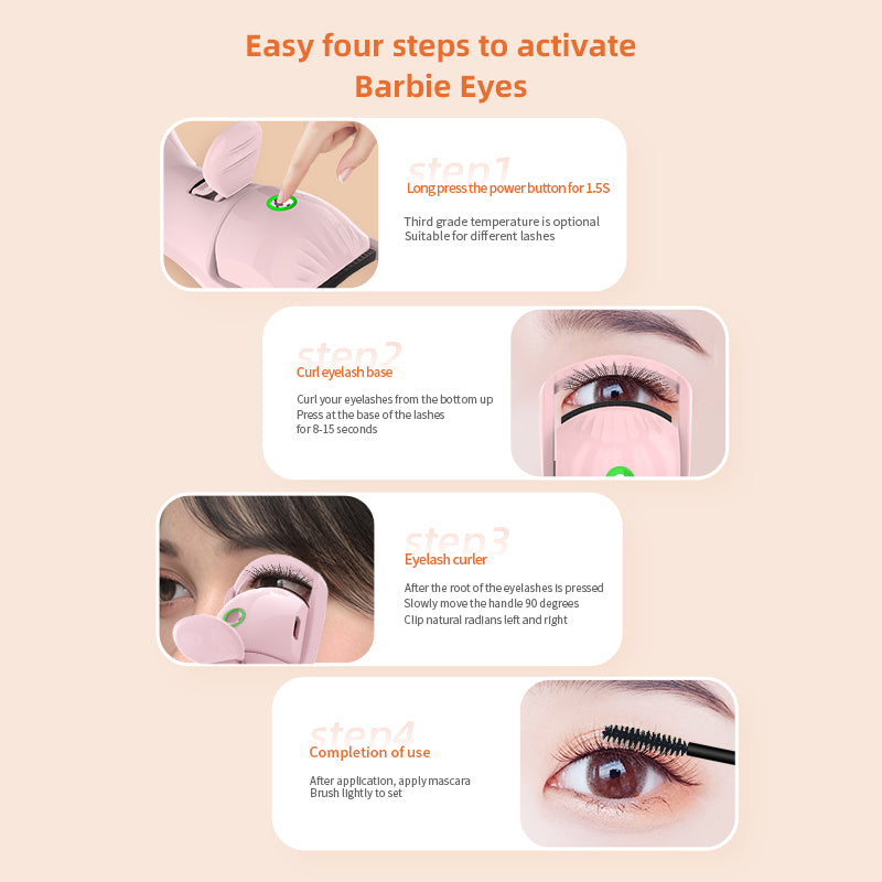 Heated Eyelash Curler for Long, Lifted, Glamorous Lashes